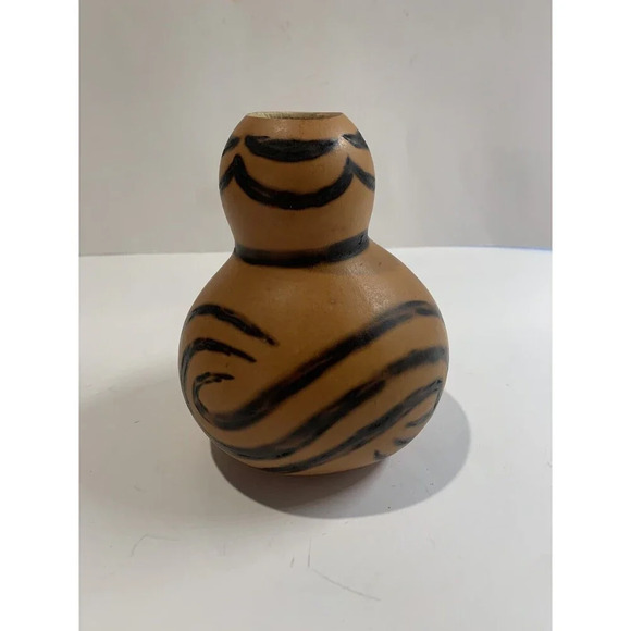 Vintage Hand Decorated Folk Art Gourd Tribal Art - Picture 4 of 4